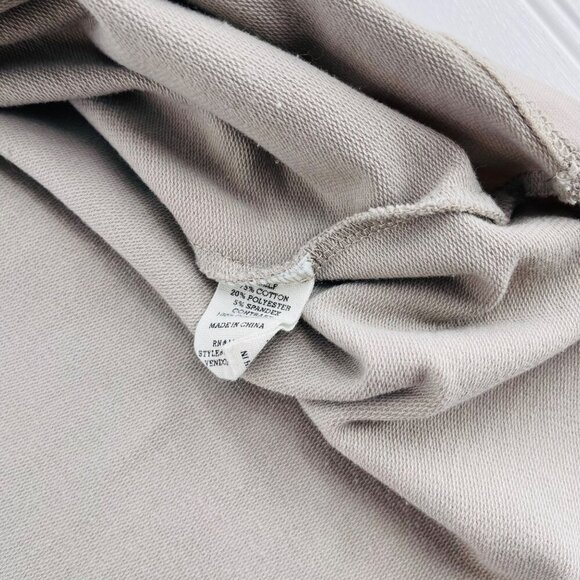 Gimmicks Womens XL Beige Gray Sweater With Crochet long Sleeves Buckle BKE - Picture 2 of 5